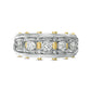 Men's 1.0 CT. T.W. Natural Diamond Five Stone Riveted Wedding Band in Solid 14K Two-Tone Gold