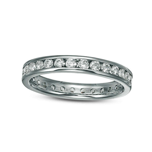 1.0 CT. T.W. Natural Diamond Eternity Band in Solid 14K White Gold (H/SI2)