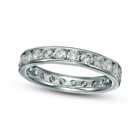 1.5 CT. T.W. Natural Diamond Eternity Band in Solid 14K White Gold (H/SI2)