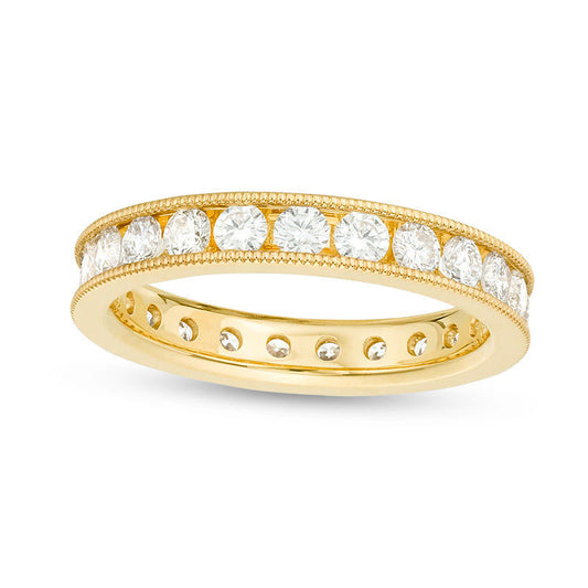 1.5 CT. T.W. Natural Diamond Antique Vintage-Style Eternity Band in Solid 14K Gold (H/SI2)