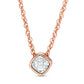 0.17 CT. Natural Clarity Enhanced Solitaire Cushion-Shaped Pendant in 10K Rose Gold
