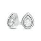 0.17 CT. T.W. Diamond Solitaire Teardrop Stud Earrings in 10K White Gold