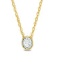 0.17 CT. Natural Clarity Enhanced Solitaire Oval-Shaped Pendant in 10K Yellow Gold