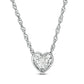 0.17 CT. Natural Clarity Enhanced Solitaire Heart-Shaped Pendant in 10K White Gold