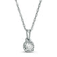 0.17 CT. Natural Diamond Solitaire Pendant in Sterling Silver