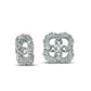 0.5 CT. T.W. Diamond Clover Frame Earring Jackets in 14K White Gold