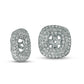 0.63 CT. T.W. Diamond Triple Cushion Frame Earring Jackets in 14K White Gold
