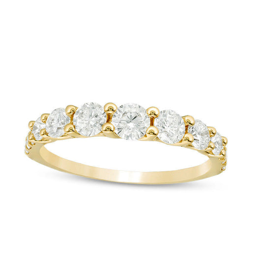 1.0 CT. T.W. Natural Diamond Graduated Anniversary Band in Solid 14K Gold