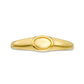 Sideways Oval Signet Ring in Solid 14K Gold