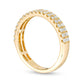 0.50 CT. T.W. Certified Natural Diamond Double Row Anniversary Band in Solid 10K Yellow Gold (I/I1)