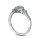 0.10 CT. T.W. Natural Diamond Frame Three Stone Promise Ring in Sterling Silver