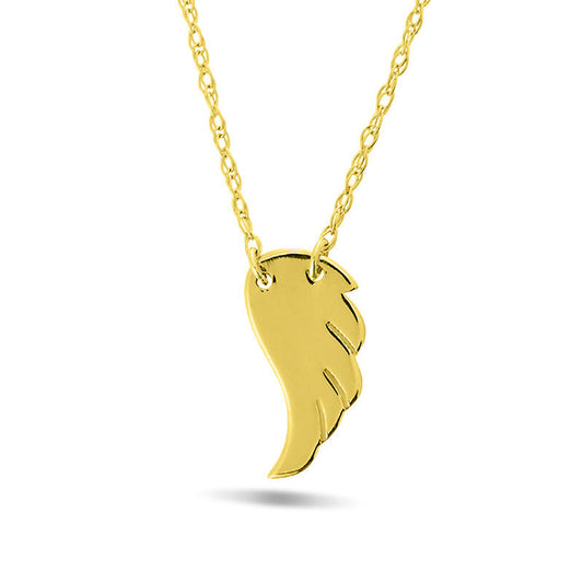 Mini Wing Necklace in 14K Gold