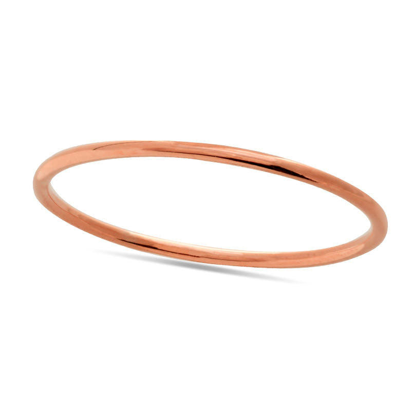 Ladies' 1.0mm Stackable Band in Solid 14K Rose Gold - Size 7