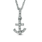 0.05 CT. T.W. Natural Diamond Anchor Pendant in Sterling Silver
