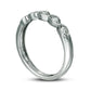 0.25 CT. T.W. Certified Natural Diamond Antique Vintage-Style Five Stone Anniversary Band in Solid 14K White Gold (I/I1)