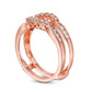 0.50 CT. T.W. Natural Clarity Enhanced Diamond Contour Ring Solitaire Enhancer in Solid 14K Rose Gold