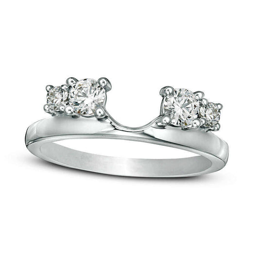0.50 CT. T.W. Natural Clarity Enhanced Diamond Solitaire Enhancer in Solid 14K White Gold