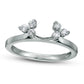 0.25 CT. T.W. Natural Clarity Enhanced Diamond Tri-Sides Solitaire Enhancer in Solid 14K White Gold