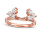 0.75 CT. T.W. Natural Clarity Enhanced Diamond Tri-Sides Solitaire Enhancer in Solid 14K Rose Gold