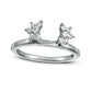 0.25 CT. T.W. Natural Clarity Enhanced Diamond Starburst Solitaire Enhancer in Solid 14K White Gold