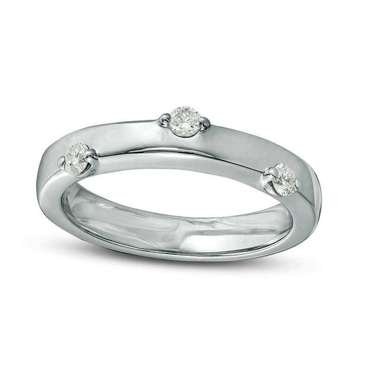 ZALES x SCAD 0.20 CT. T.W. Natural Diamond Three Stone Scatter Ring in Sterling Silver