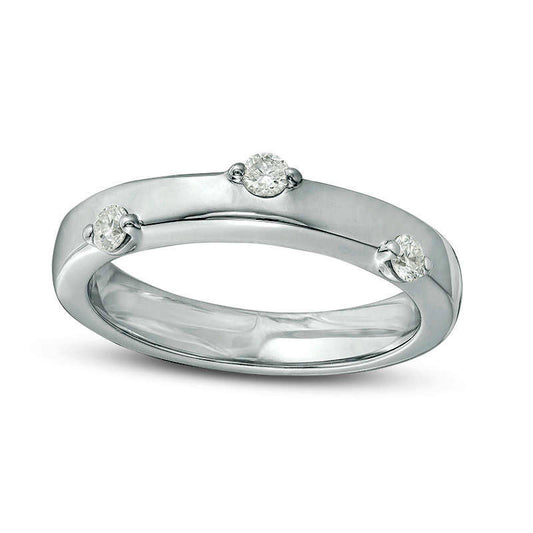 ZALES x SCAD 0.20 CT. T.W. Natural Diamond Three Stone Scatter Ring in Sterling Silver