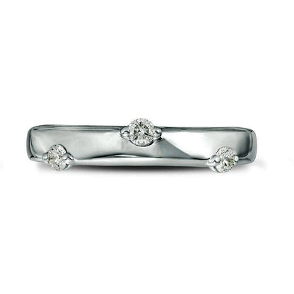 ZALES x SCAD 0.20 CT. T.W. Natural Diamond Three Stone Scatter Ring in Sterling Silver