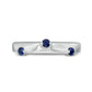 ZALES x SCAD Blue Sapphire Three Stone Scatter Ring in Sterling Silver