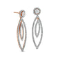 1 CT. T.W. Diamond Frame and Double Open Marquise Drop Earring Jackets in 14K Rose Gold