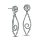 0.75 CT. T.W. Diamond Frame and Swirl Marquise Drop Earring Jackets in 14K White Gold