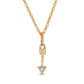 Natural Diamond Accent Arrow Charm Pendant in 10K Yellow Gold