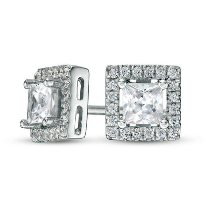 0.5 CT. T.W. Certified Princess-Cut Diamond Stud Earrings in 14K White Gold (I/I1)