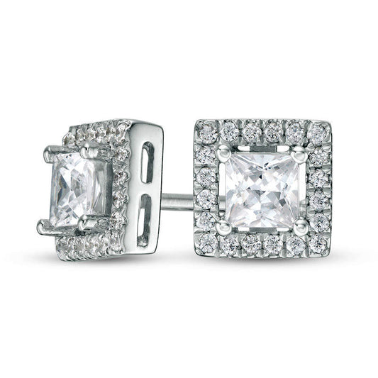 0.5 CT. T.W. Certified Princess-Cut Diamond Stud Earrings in 14K White Gold (I/I1)
