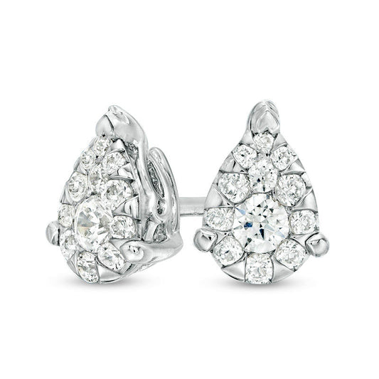 0.75 CT. T.W. Composite Diamond Teardrop Stud Earrings in 14K White Gold