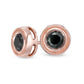 0.5 CT. T.W. Enhanced Black Diamond Bezel-Set Solitaire Vintage-Style Stud Earrings in 10K Rose Gold