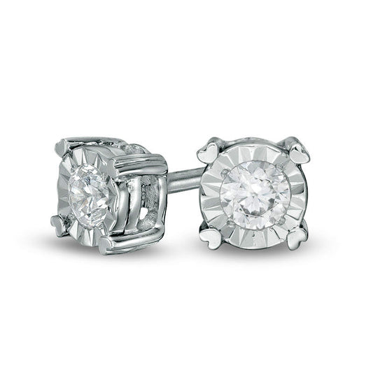 0.2 CT. T.W. Diamond Solitaire Stud Earrings in 10K White Gold