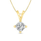 1 CT. Certified Princess-Cut Natural Clarity Enhanced Solitaire Pendant in 14K Gold (I/SI2)