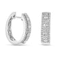 0.88 CT. T.W. Baguette and Round Diamond Multi-Row Hoop Earrings in 18K White Gold (H/SI2)