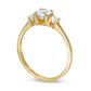 0.63 CT. T.W. Natural Diamond Three Stone Engagement Ring in Solid 14K Gold