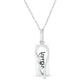 0.1 CT. T.W. Natural Diamond "faith" Dog Tag and Wing Outline Pendant in Sterling Silver