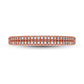 0.17 CT. T.W. Natural Diamond Engravable Double Row Anniversary Band in Solid 10K Rose Gold (1 Line)