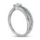 0.50 CT. T.W. Pear-Shaped Natural Diamond Wrap Ring in Solid 10K White Gold