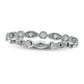 0.20 CT. T.W. Natural Diamond Marquise and Circle Alternating Antique Vintage-Style Eternity Anniversary Band in Solid 10K White Gold