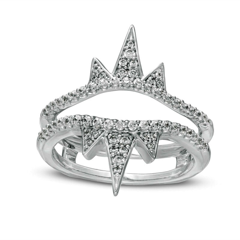 0.38 CT. T.W. Natural Clarity Enhanced Diamond Spike Solitaire Enhancer in Solid 14K White Gold