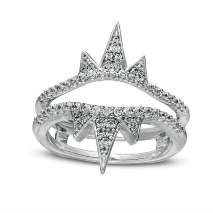 0.38 CT. T.W. Natural Clarity Enhanced Diamond Spike Solitaire Enhancer in Solid 14K White Gold