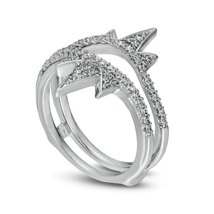0.38 CT. T.W. Natural Clarity Enhanced Diamond Spike Solitaire Enhancer in Solid 14K White Gold