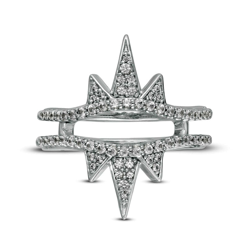 0.38 CT. T.W. Natural Clarity Enhanced Diamond Spike Solitaire Enhancer in Solid 14K White Gold