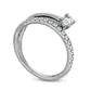 0.50 CT. T.W. Oval Natural Diamond Wrap Ring in Solid 10K White Gold