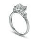 0.50 CT. T.W. Composite Heart-Shaped Natural Diamond with Baguette Sides Engagement Ring in Solid 14K White Gold