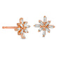 0.25 CT. T.W. Baguette Diamond Starburst Stud Earrings in 10K Rose Gold